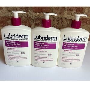 Lubriderm Advanced Therapy Lotion Intensely Hydrates Extra-Dry Skin 16oz X3